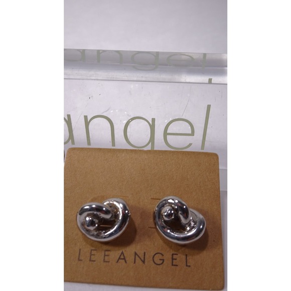 Neiman Marcus Lee Angel Women's LOVE KNOT Earrings Siver GOLD NWT 98 ea Set 2 - Picture 3 of 7